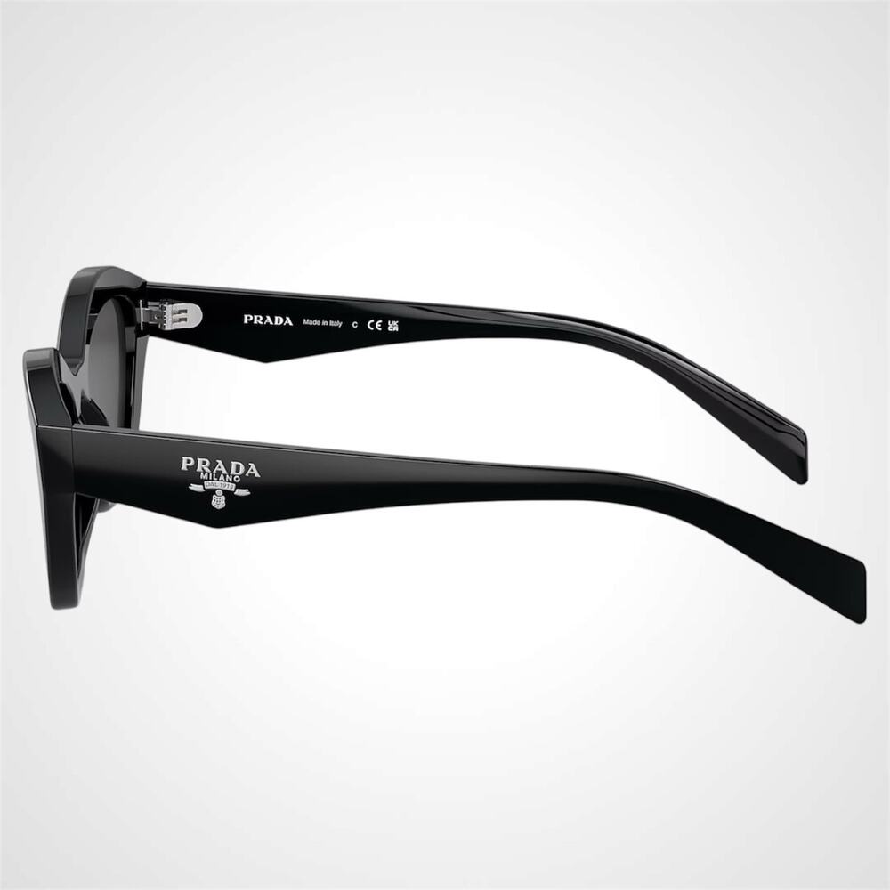 New PRADA Sunglasses Black Butterfly Cat Eye Logo Symbole Logo New - Picture 3 of 6
